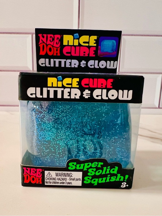 Schylling Other - Needoh Nice Cube Glitter & Glow Blue Cube